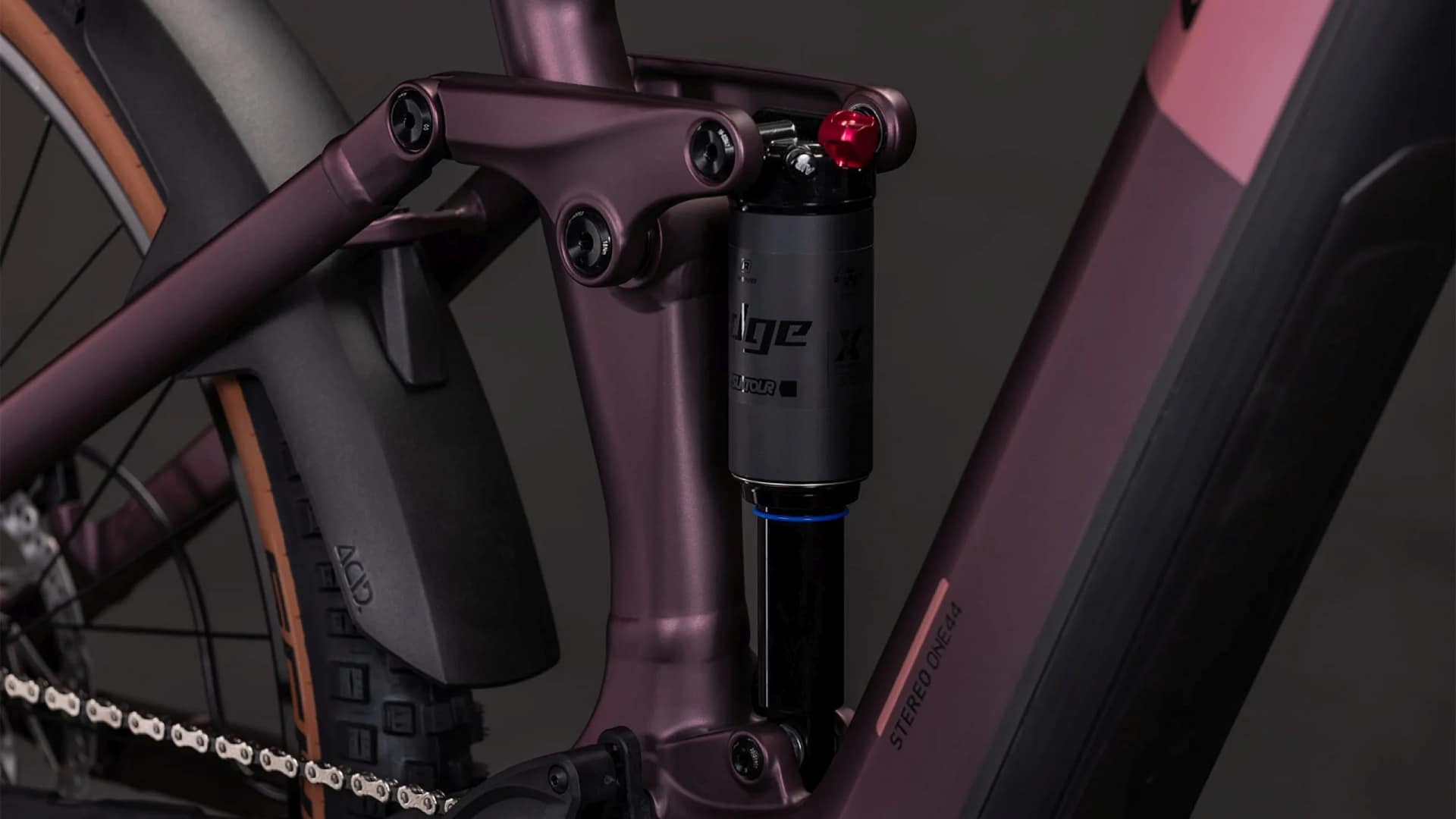CUBE Stereo Hybrid ONE44 Pro 800 shiftblush raisin Rahmen und Hinterbau