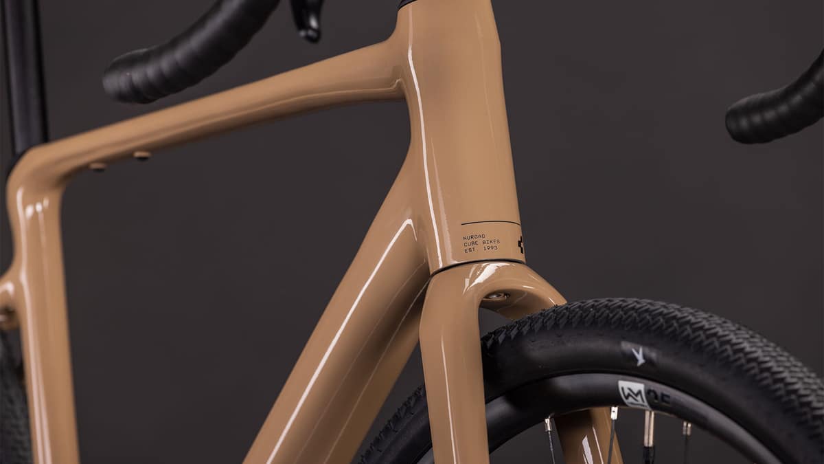 CUBE Nuroad Race cappuccino black 2026 Seitenansicht